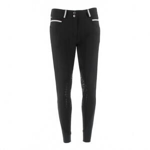 NEW PENELOPE women's fun pushup knee patch breeches pants in black